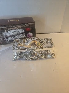 Studio Silversmith jewelry box silver-plated Ornate Rose Design 61681 - Picture 1 of 8