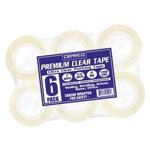 Premium Transparent Clear Tape - Strong Adhesive Multi-Purpose Tape for Gift ... - Picture 1 of 9