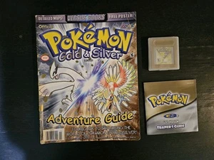 Pokemon Gold Version Game Boy Color with manual And Strategy Guide (And Poster) - Picture 1 of 4