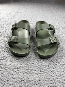 Shade & Shore Women's Neida EVA Two Band Footbed Slide Sandals - Olive Green - Picture 1 of 6