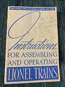1938 Lionel -'O' Istruzioni per il montaggio e il funzionamento Lionel Treni Manuale - Foto 1 di 16