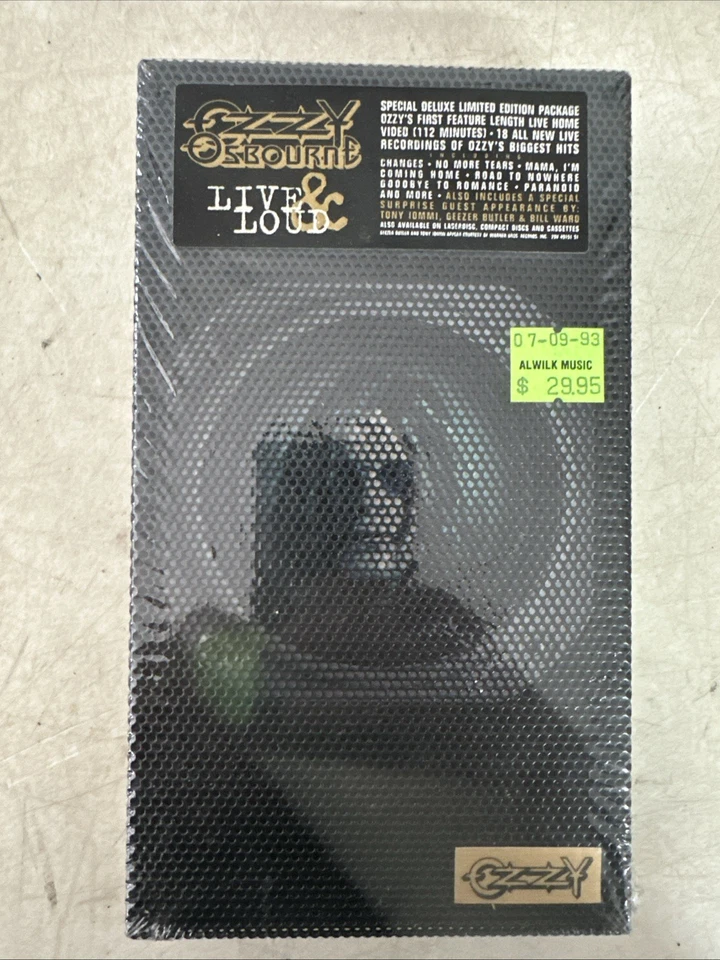 Live & Loud Video by Ozzy Osbourne Special Metal Case (VHS, 1993) Brand New! - Image 1 of 2