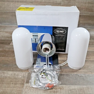 Capsule Lighting Twin Wall Sconce Brand Use. Polished Chrome Finish New Open Box - Image 1 of 4