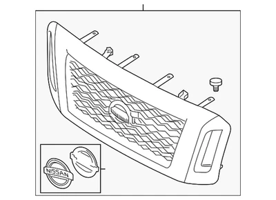 Genuine Nissan Grille Assembly 62310-9FS7B - Image 1 of 2