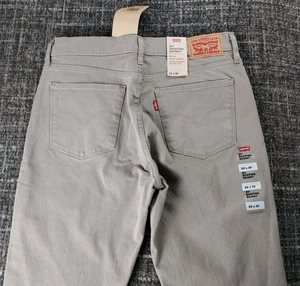 Pantalones de mezclilla informales Levis para mujer 311 ajustados beige tostado talla 29x30 nuevos con etiquetas - Imagen 1 de 11