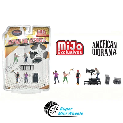 American Diorama 1:64 - Behind The Scenes II Figures - 6 pcs Set - Metal - Image 1 of 2