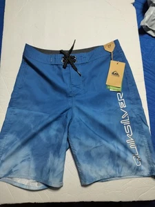 NEW Quiksilver  14 27  blue ombre board shorts boys youth swim trunks swimsuit - Picture 1 of 1