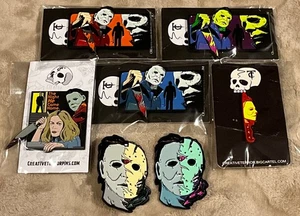 Halloween Micheal Myers Emaille Pin 7 Stück die Form selten OOP - Bild 1 von 1