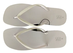 NOBO NO BOUNDARIES Glittery White Foam Single Flip-Flop Sandals Sz 11 - Picture 1 of 6