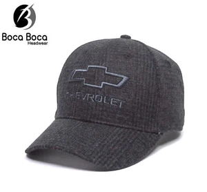 Hat - Chevrolet Wool Blend Embroidered Men's Adjustable Ball Cap - Picture 1 of 7