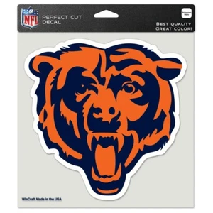CHICAGO BEARS BEAR FACE LOGO 8"X8" COLOR DIE CUT DECAL NEW WINCRAFT 🐻 - Picture 1 of 1