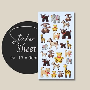 Aufkleber Tiere – Tierkinder Softy Sticker 3D | Stickerbogen | Kinder Bastelspaß - Bild 1 von 4