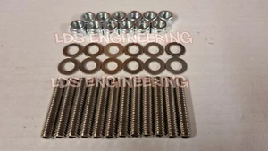 Porsche Boxster 2.7 3.2 3.4 flat 6 Exhaust manifold stud + locking Nut kit set - Picture 1 of 2