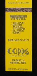 ¿años 80? Azulejo de cerámica Formica centro de decoración Capps 410 East 1er mapa Fremont NE - Imagen 1 de 2