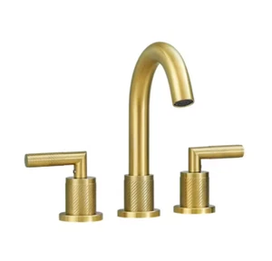 GELE PK014-LJ-US 8" Widespread Double Handle Bathroom Faucet Brushed Gold   OB - Picture 1 of 7