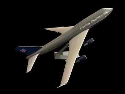 Pantalla de escritorio de plástico modelo avión United Airlines B747-400 N171UA 11 pulgadas Foto 1 de 4