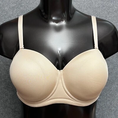 Wacoal 38H UK 38FF Alfombra Roja Sin Tirantes Convertible Con Aros Camiseta Sujetador Desnudo Foto 1 de 4