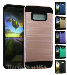 For Samsung Galaxy S8 & S8 Plus - Armor Brushed Rugged Hybrid TPU Cover Case - Bild 1 von 7