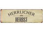 METALLSCHILD Blech Türschild HERRLICHER HERBST Geschenk Shabby Dekoration