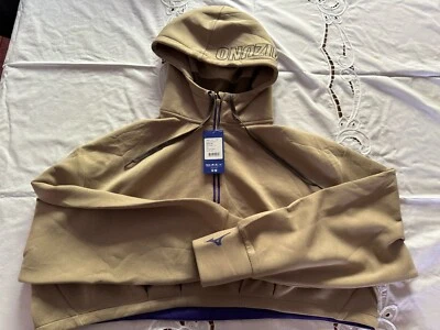 MIZUNO WOMEN'S RONDA ROUSEY CROPPED HOODIE, XL, VINTAGE KHAKI🆕 - Image 1 of 4