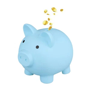 Plastic Piggy Bank for Boys and Girls - Unbreakable Coin Bank for Kids - Picture 1 of 12