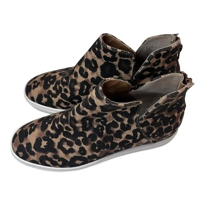 Steve Madden Women's Leopard Wedgie Sneaker Size 8.5M Brown Black New - Image 1 of 4