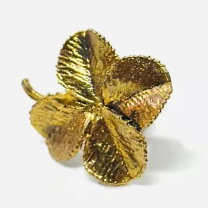 Gemelli vintage Royal Flora Danimarca quattro quadrifoglio SINGOLO argento 900 Vermeil - Foto 1 di 6