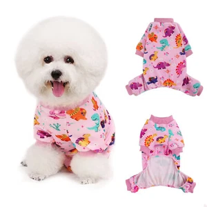 Dog Pajamas Soft Warm VELVET Jumpsuit Cute Animal and Fruit Pet Clothes - Picture 1 of 52