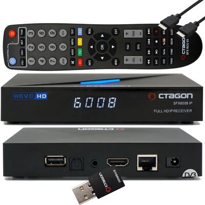 ► OCTAGON SFX6008 IP H.265 HEVC HD E2 Linux IPTV Box mit Sat to IP TV + 300 Wlan - Bild 1 von 4