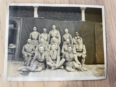 Grupo de oficiales al mando de tropas indias, Irak Mesopotamia Campaña Primera Guerra Mundial 25.1.18 Foto 1 de 4