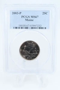 2003-P PCGS MS67 Maine State Quarter Business Strike 25C - Picture 1 of 2