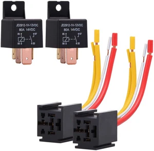 2 pz relè auto 12 V 80 A SPST 4 pin relè resistente auto DC relè aperto normale - Foto 1 di 10