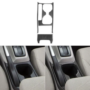 4Pcs Central Water Cup Holder Panel Carbon Fiber Set For Honda Civic 9Th 2012-15 - Picture 1 of 11