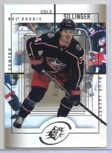 COLE SILLINGER 21-22 UD EXTENDED SERIES SPX NHL ROOKIE SSP INSERT RC/USA/JACKETS