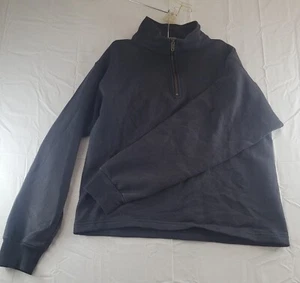 Harley Davidson Motorcycle 1/4 Zip Fleece Pullover Mens Size Medium Black M - Picture 1 of 9