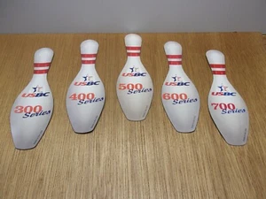 (Qty.5) USBC Bowling Pin Award Magnet Set Magnets 300 400 500 600 700 Series USA - Picture 1 of 7