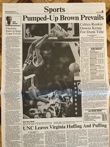 Boston Celtics Dee Brown gewinnt 1991 NBA All-Star Game Dunk Competition Headline - Bild 1 von 10