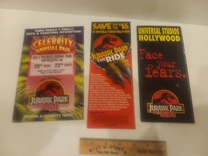Universal Studious Hollywood 1996 Park Brochure Jurassic Park Ride Debut + More - Picture 1 of 14