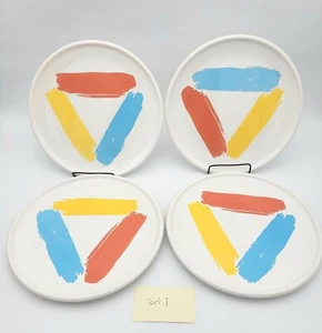 4 - RARE Vintage Waechterbach Brushstroke Dinner 10" Plates MCM Spain RETIRED - Picture 1 of 12