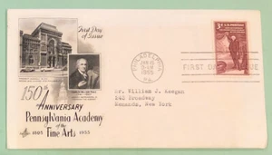 Sc 1064 3c 1955 150th Anniversary Penn Academy Of Fine Arts FDC ArtCraft Cachet - Picture 1 of 3