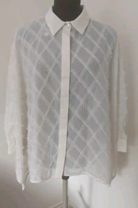 Marla Wynne Lagenlook blouse in Ivory/ Cream Size M - Picture 1 of 6