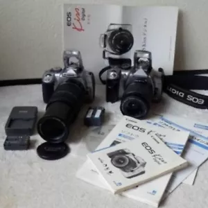 Excellent Canon EOS Digital Camera 13 Megapixels Action Telephoto Lens Set Of 2 - Picture 1 of 10