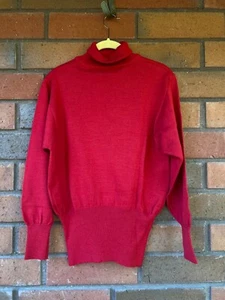 Vintage Bogner Rollkragen Pullover 80er Ski Sportlich Base Layer | Rot | Damen Medium - Bild 1 von 17