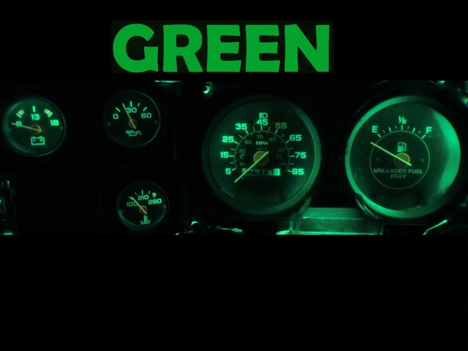 Gauge Cluster LED Dashboard Bulbs Green For Chevy 73-87 K10 K20 K30 Truck  - Image 1 of 2