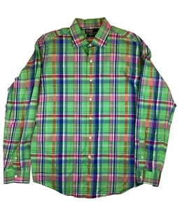Polo Ralph Lauren Shirt Mens XL Green Plaid Stanton Custom Fit Button Up  - Picture 1 of 6