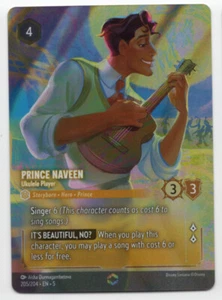 Disney Lorcana Shimmering Skies *Foil* Prince Naveen - Jugador de ukelele ENCANTADO - Imagen 1 de 2