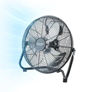 Comfort Zone Cradle Floor Fan, 14 inches, 3 Speeds, All Metal, 180 Degree Tilt - Picture 1 of 8