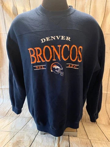 DENVER BRONCOS NFL LEE SPORT Vintage Used Sweatshirt Adult Men's 2XL XXL Cover