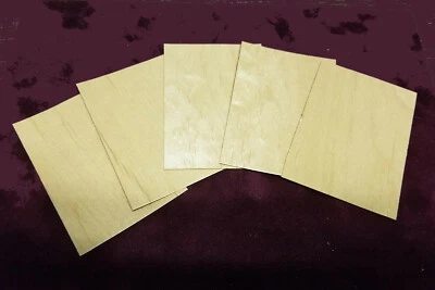 5) ALDER FLAT NECK SHIMS FOR ELECTRIC GUITAR NECK POCKET  2 1/4" x 3 1/8" - Image 1 of 3