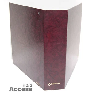 3 Stück Franklin Covey 3 Ringe Ordner 2" D Ringe Burgund 11 1/4" x 11 6/8" F - Bild 1 von 8